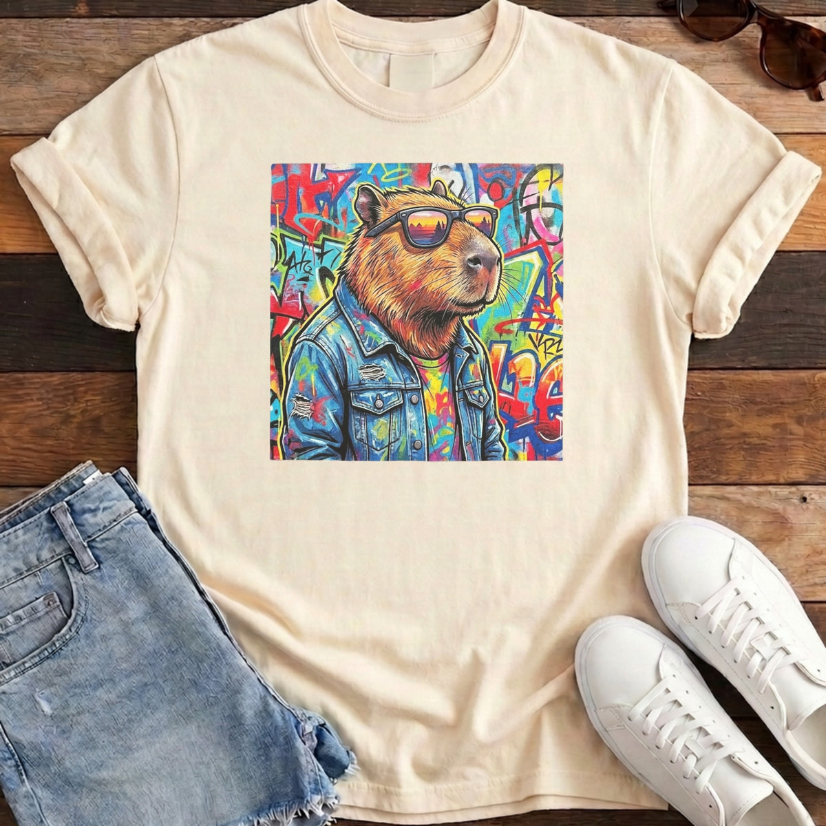 Cappy Graffiti Tee - Ivory