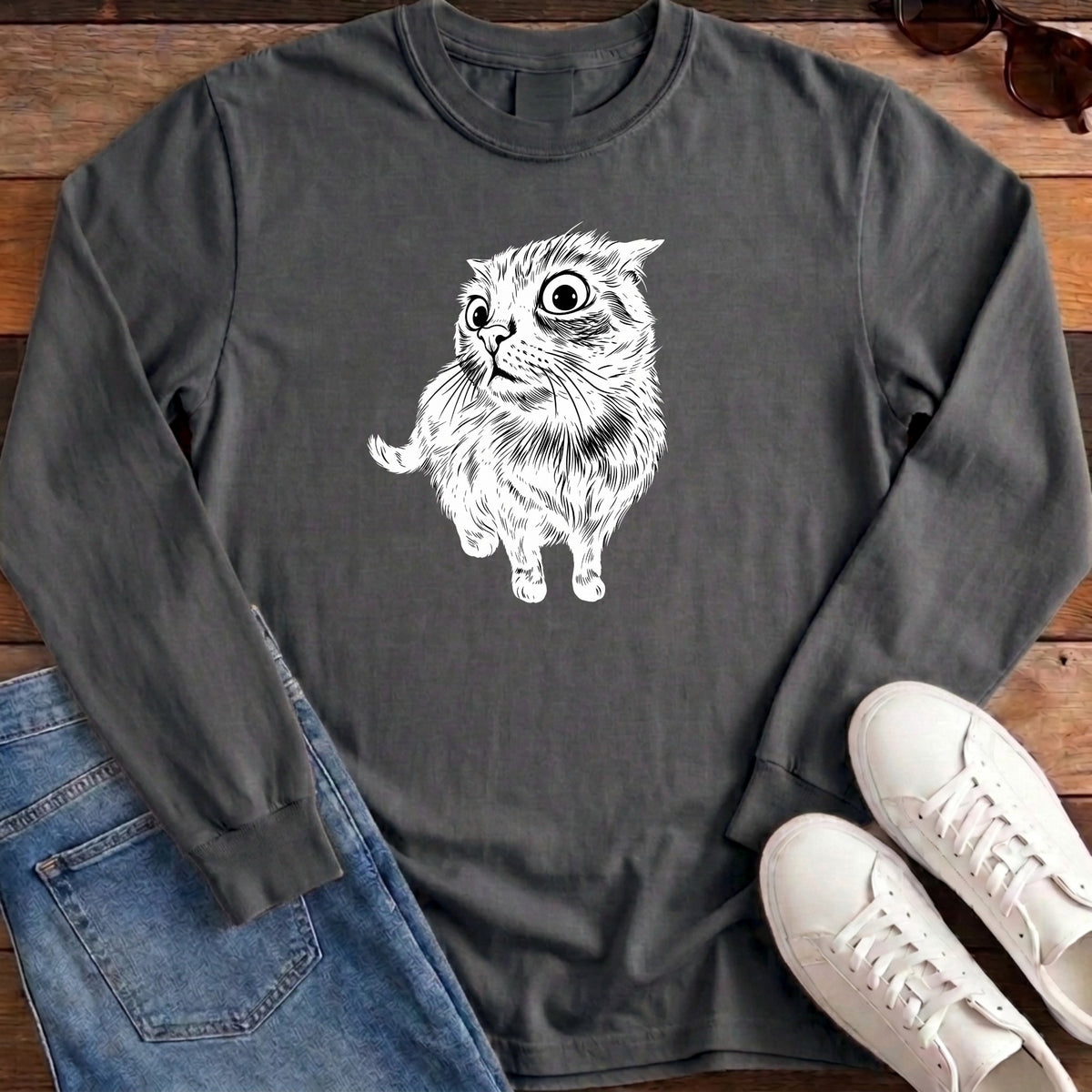 I Know Things Cat Long Sleeve - Pepper