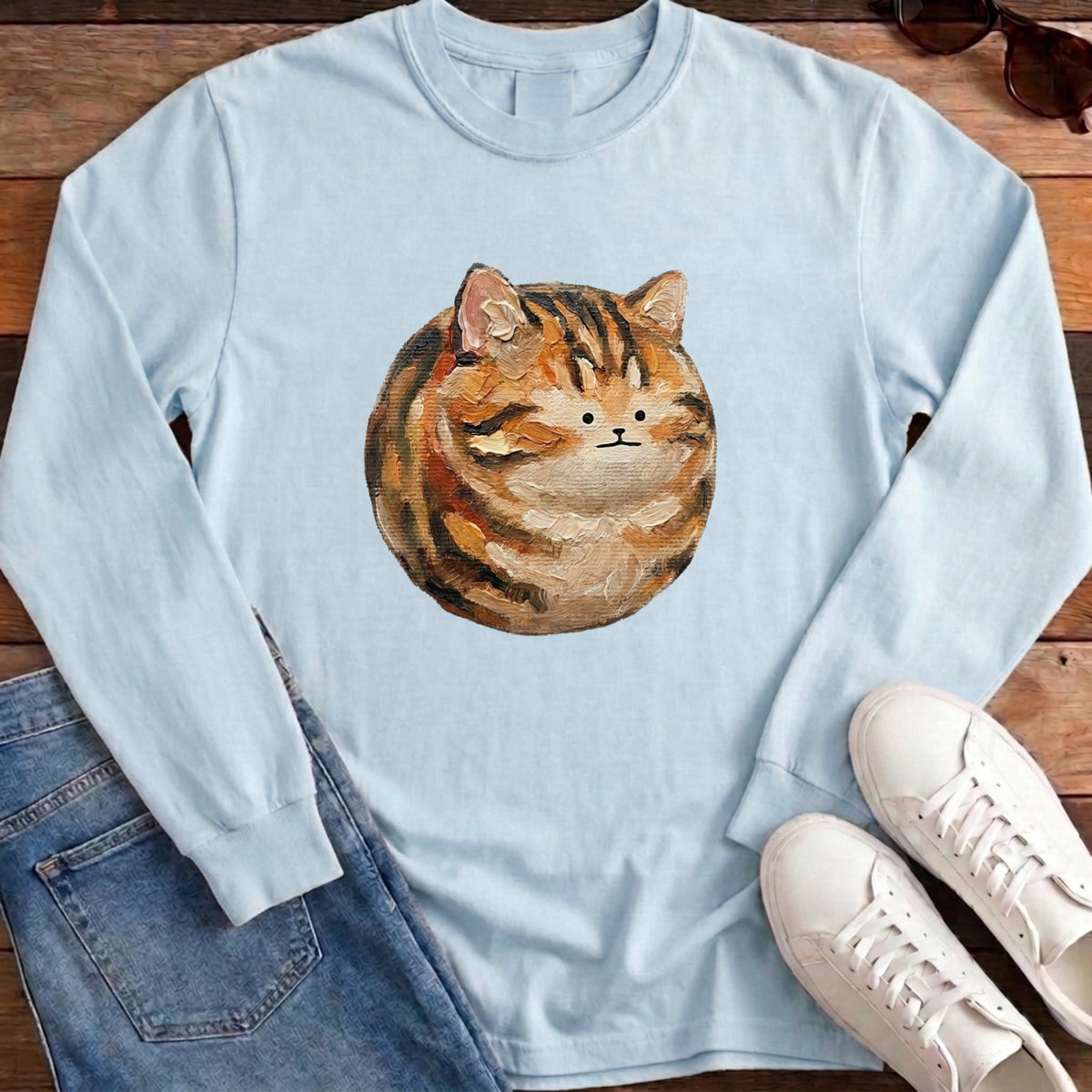 Cat Ball Long Sleeve - Chambray