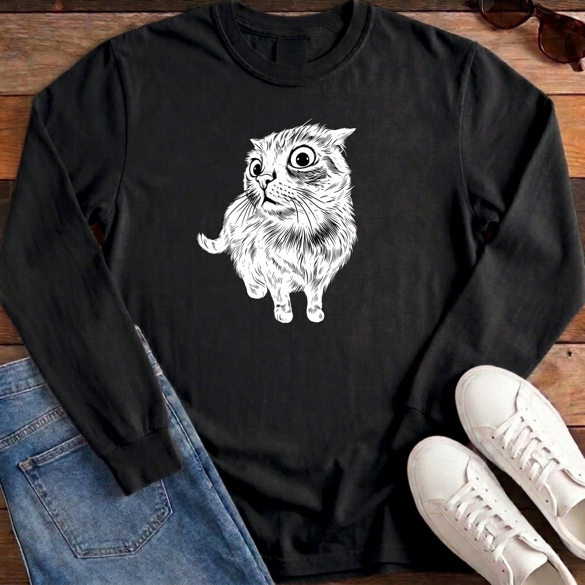 I Know Things Cat Long Sleeve - Black
