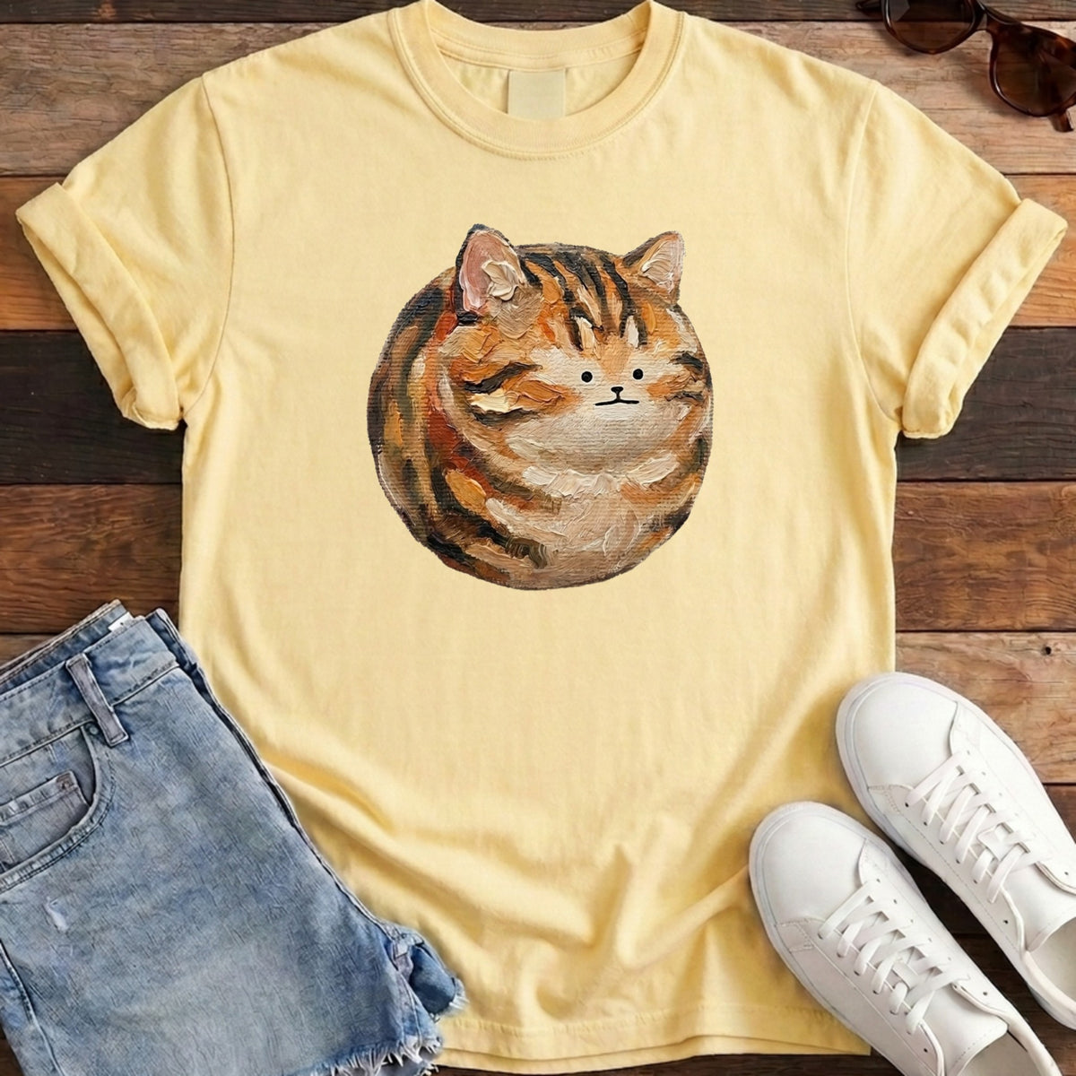 Cat Ball Tee - Banana
