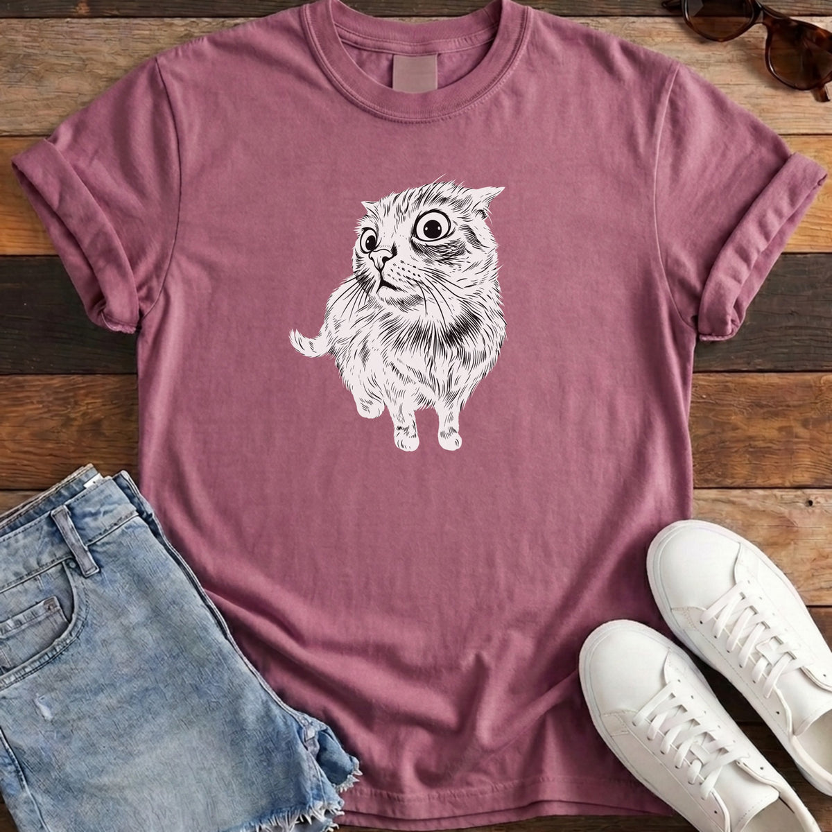 I Know Things Cat Tee - Berry