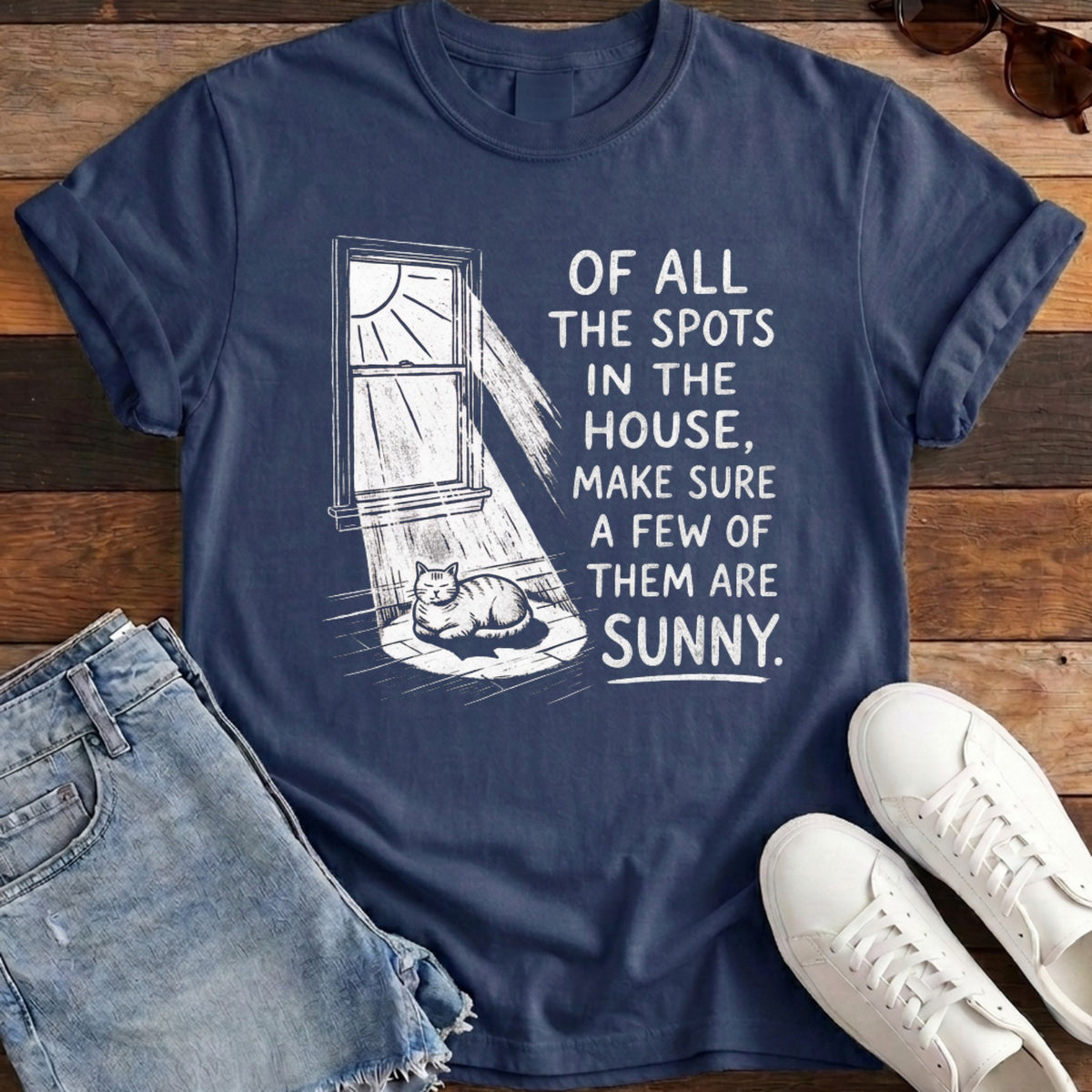 Sunny Spots Tee - Navy