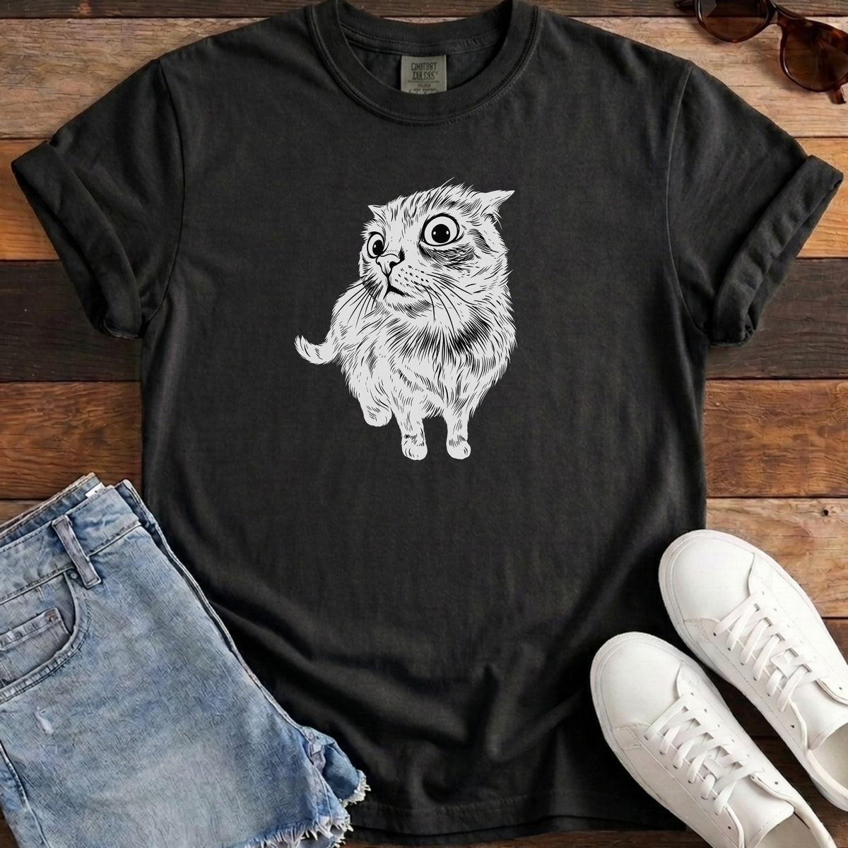 I Know Things Cat Tee - Black