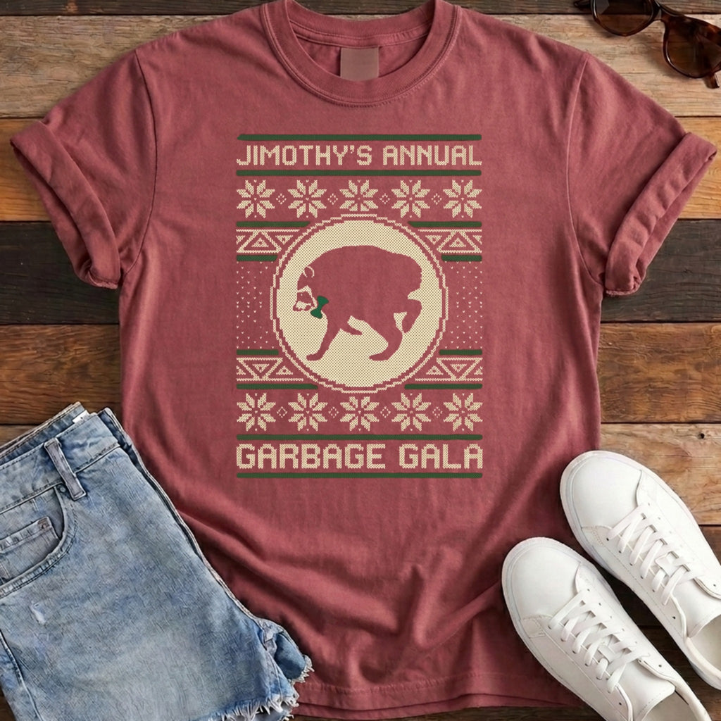 Jimothy's Garbage Gala Tee - Chili
