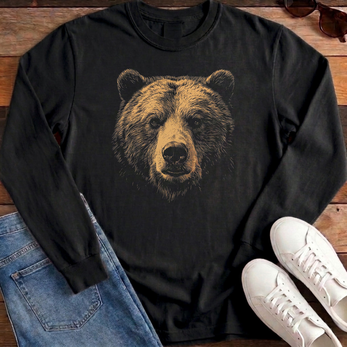 Bear Solo Long Sleeve - Black
