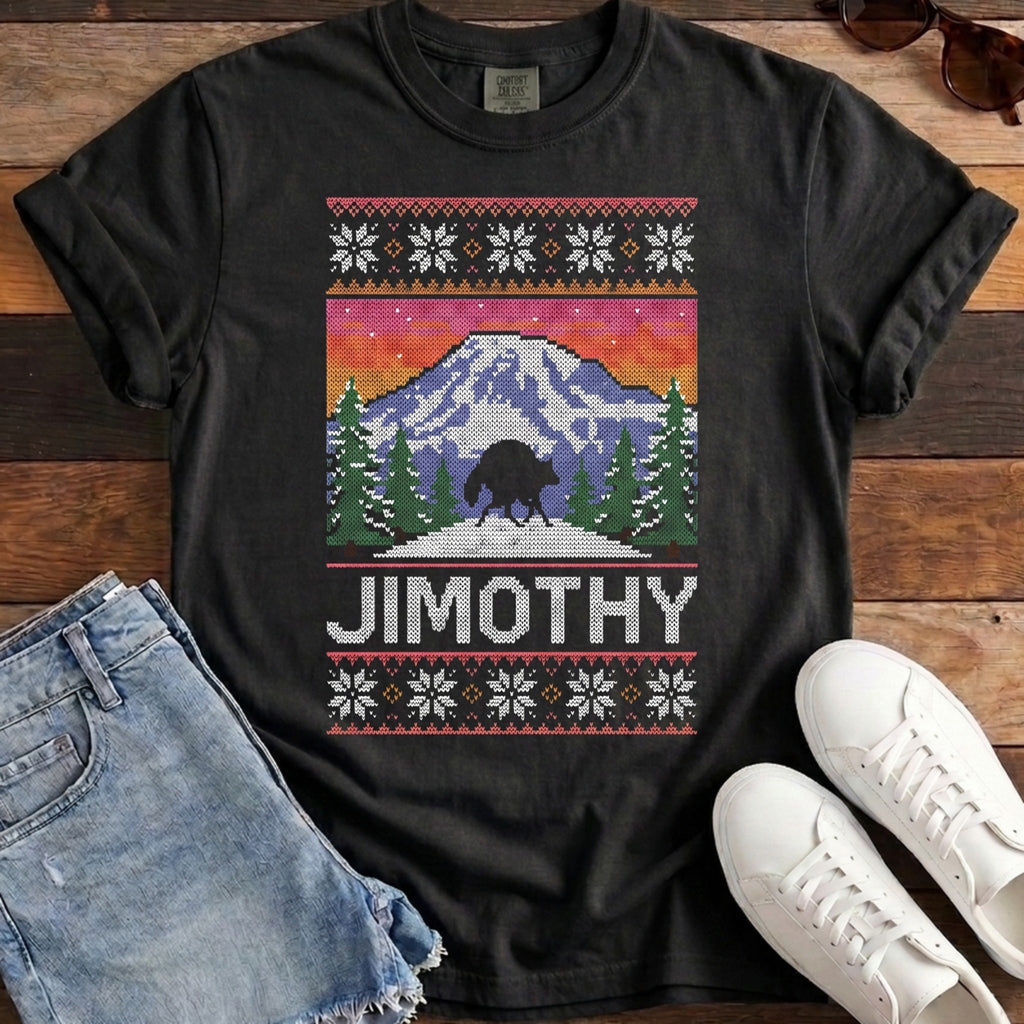 Jimothy Rainier Ugly Sweater Tee - Black
