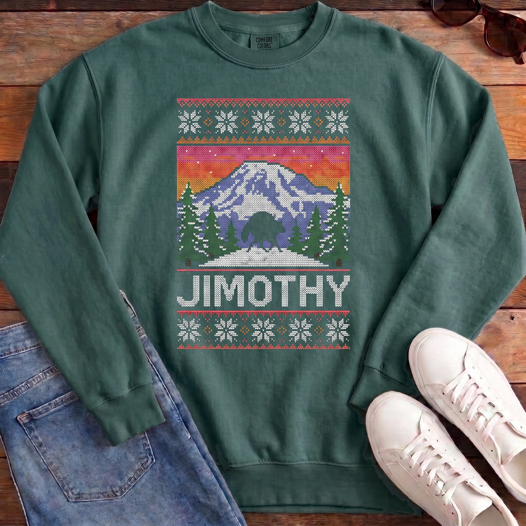 Jimothy Rainier Ugly Sweater Sweatshirt - Blue Spruce