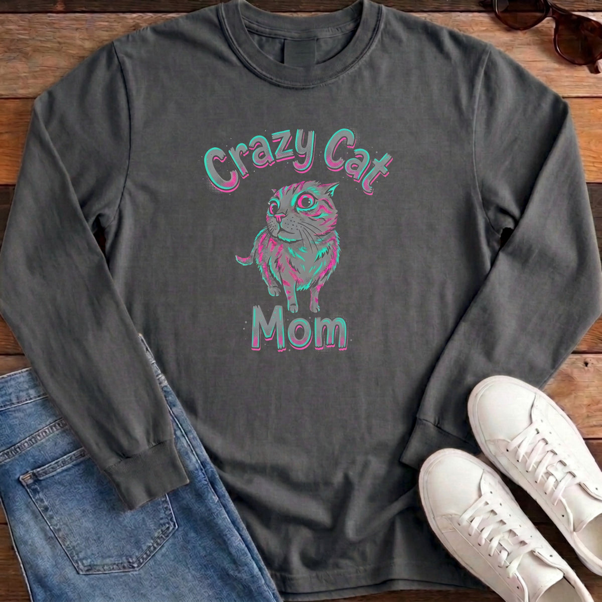 Crazy Cat Mom Long Sleeve - Pepper