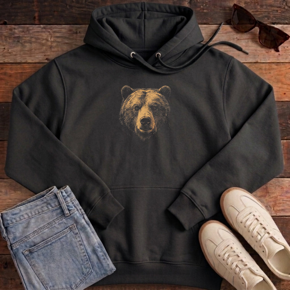 Bear Solo Hoodie - Black