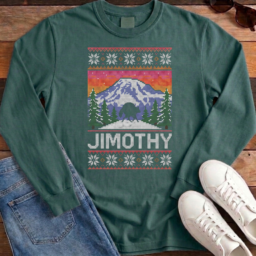 Jimothy Rainier Ugly Sweater Long Sleeve - Blue Spruce