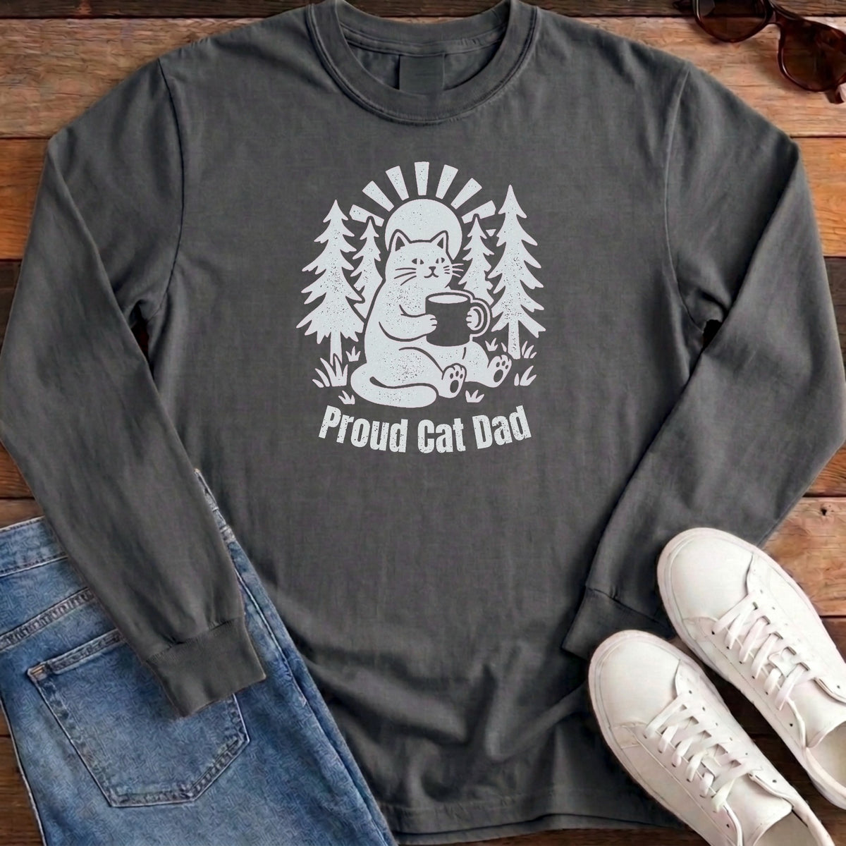 Proud Cat Dad Long Sleeve - Pepper