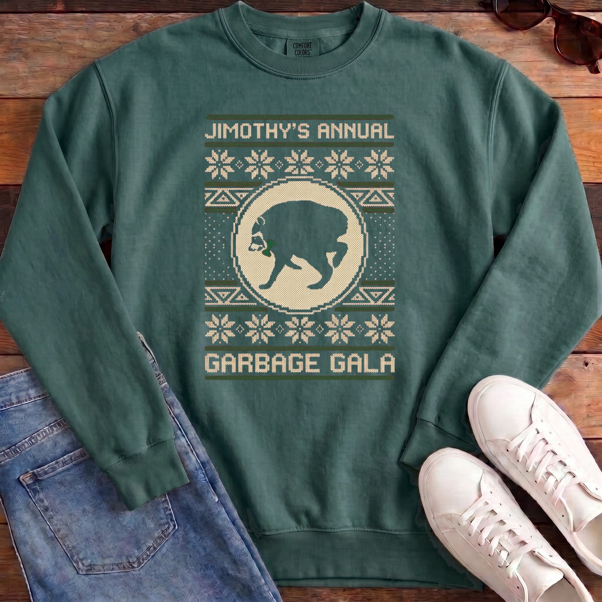 Jimothy's Garbage Gala Sweatshirt - Blue Spruce