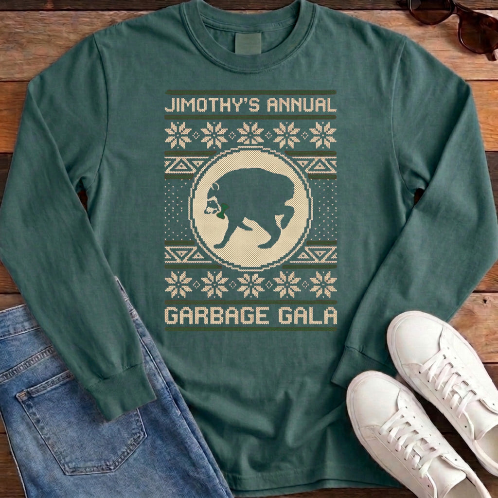 Jimothy's Garbage Gala Long Sleeve - Blue Spruce