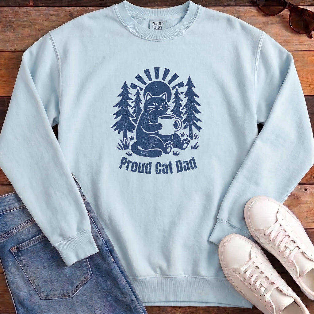 Proud Cat Dad Sweatshirt - Chambray