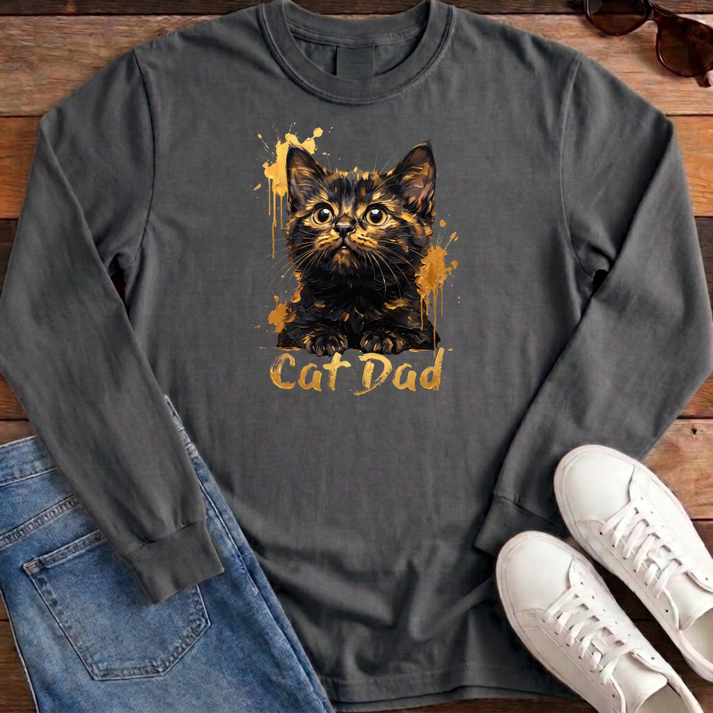 Cat Dad Gold Long Sleeve - Pepper