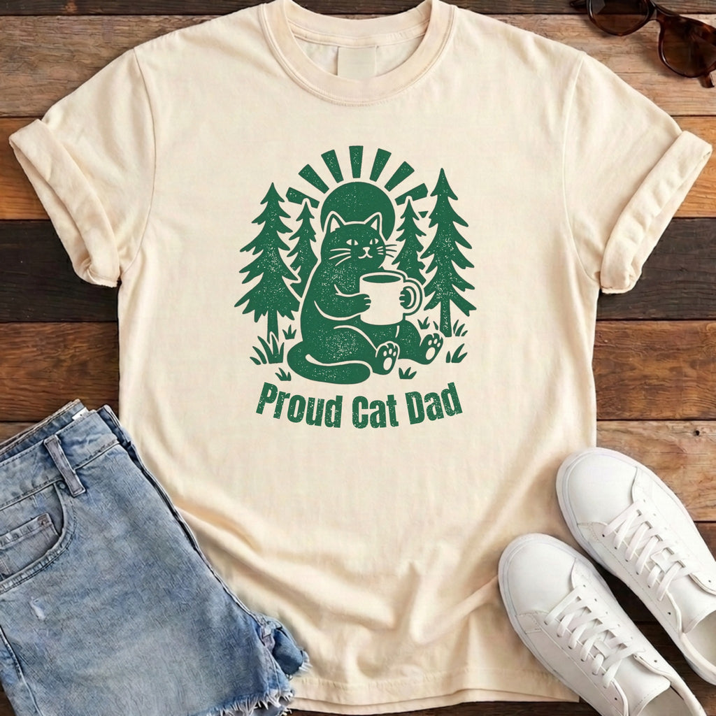 Proud Cat Dad Tee - Ivory