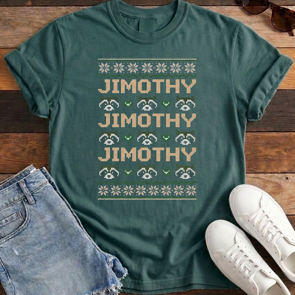 Jimothy Repeat Ugly Sweater Tee - Blue Spruce