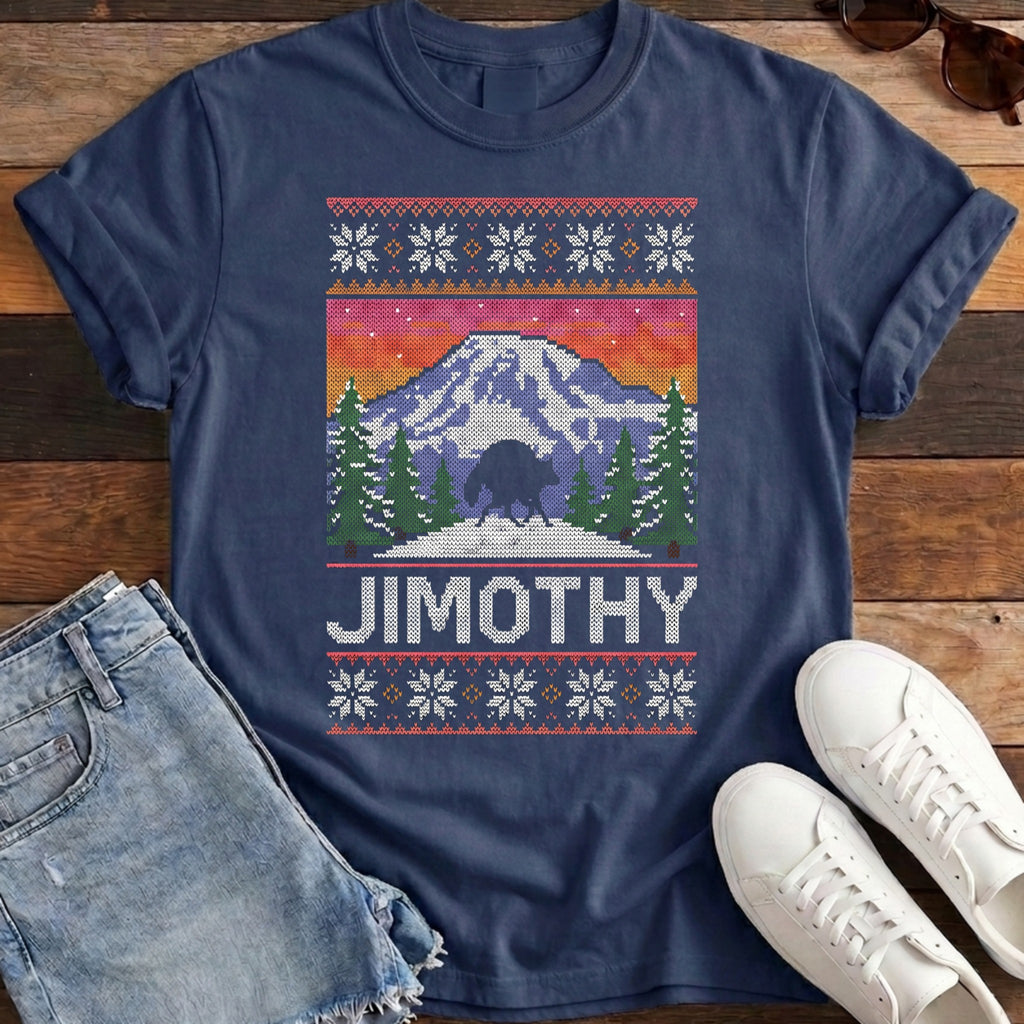 Jimothy Rainier Ugly Sweater Tee - Navy