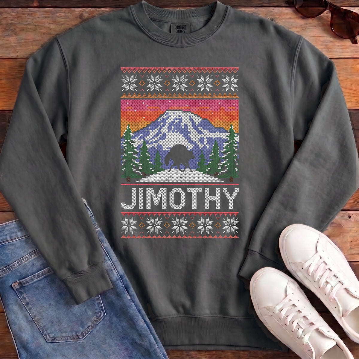 Jimothy Rainier Ugly Sweater Sweatshirt - Pepper