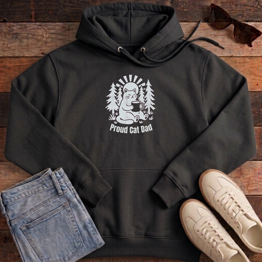 Proud Cat Dad Hoodie - Black