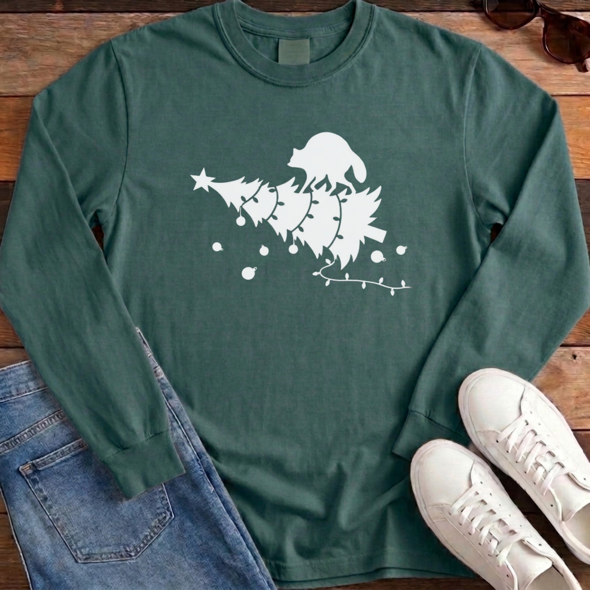 Jimothy Tree Topper Long Sleeve - Blue Spruce