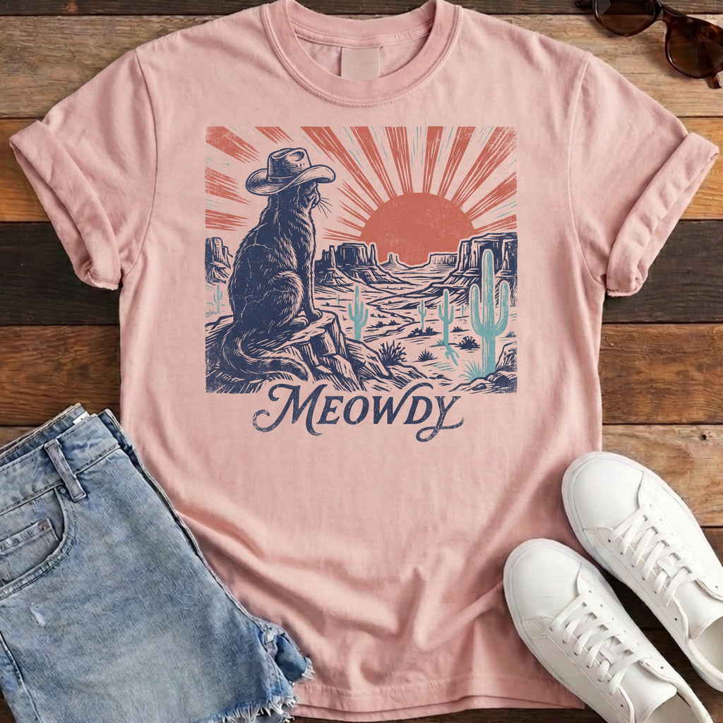 Meowdy Tee - Blossom
