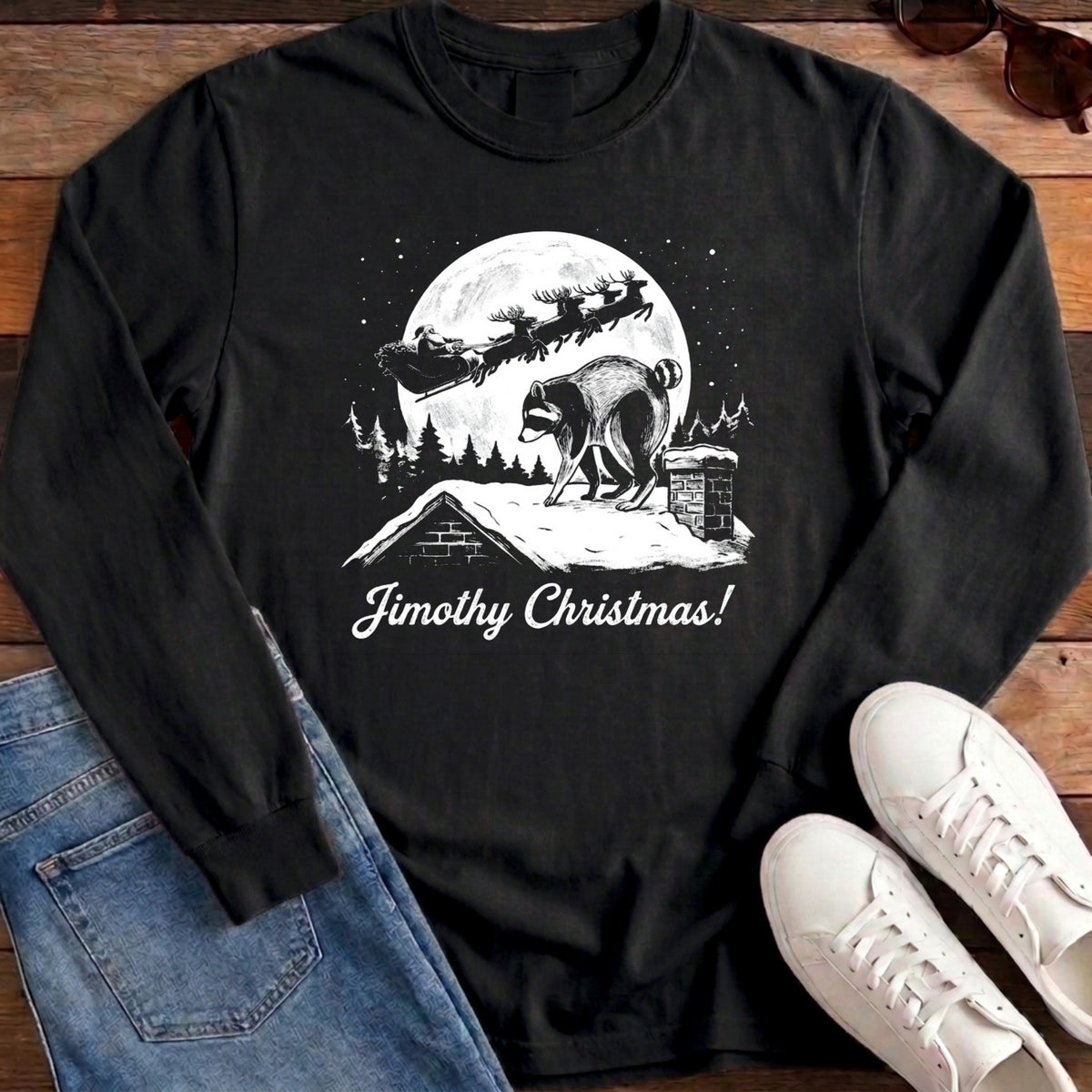 Jimothy Christmas Long Sleeve - Black