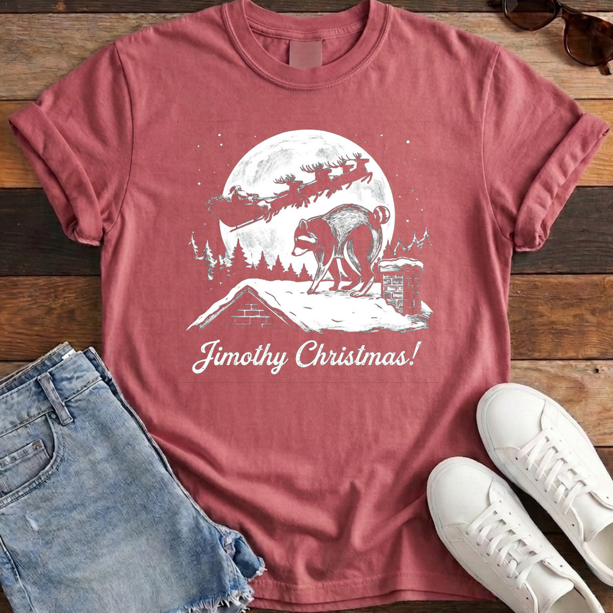 Jimothy Christmas Tee - Brick