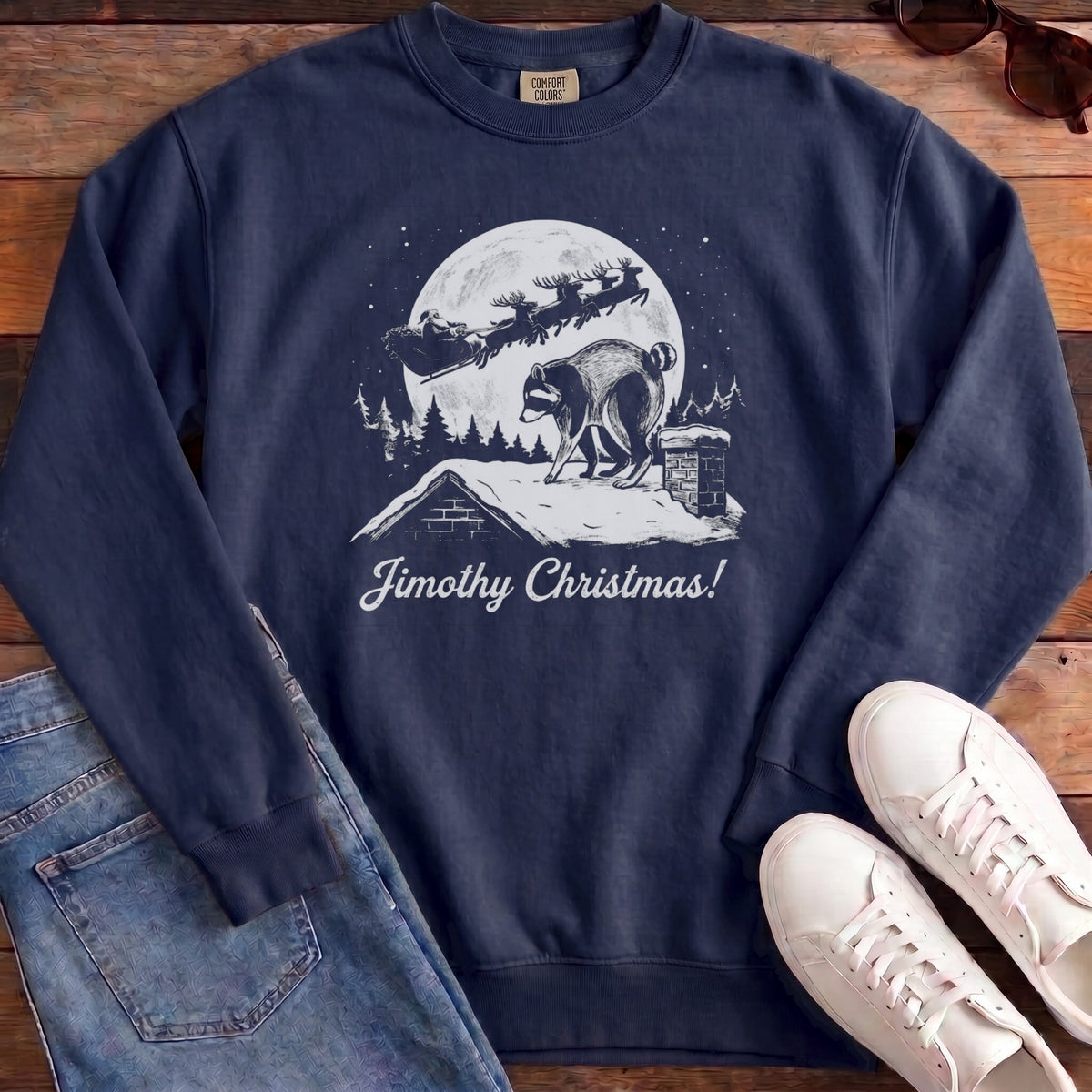 Jimothy Christmas Sweatshirt - True Navy