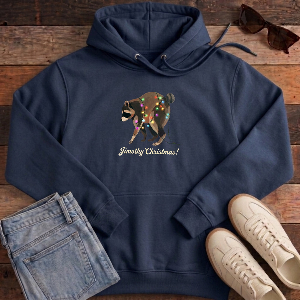 Jimothy Christmas Lights Hoodie - French Navy