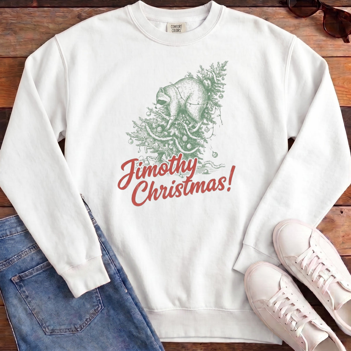 Jimothy Christmas Havoc Sweatshirt - White