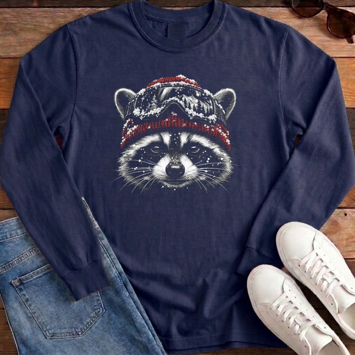 Raccoon Ski Long Sleeve - True Navy
