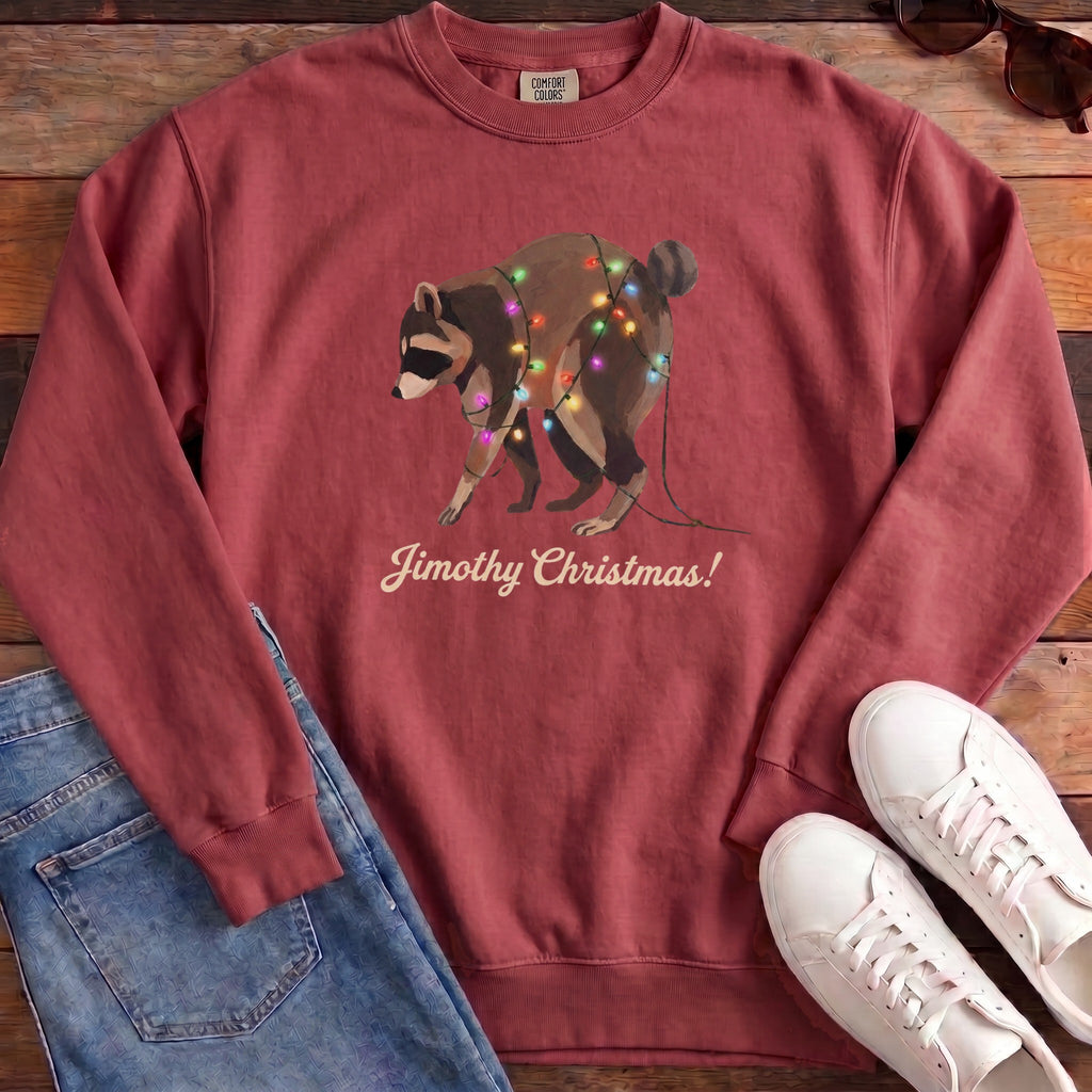 Jimothy Christmas Lights Sweatshirt - Crimson
