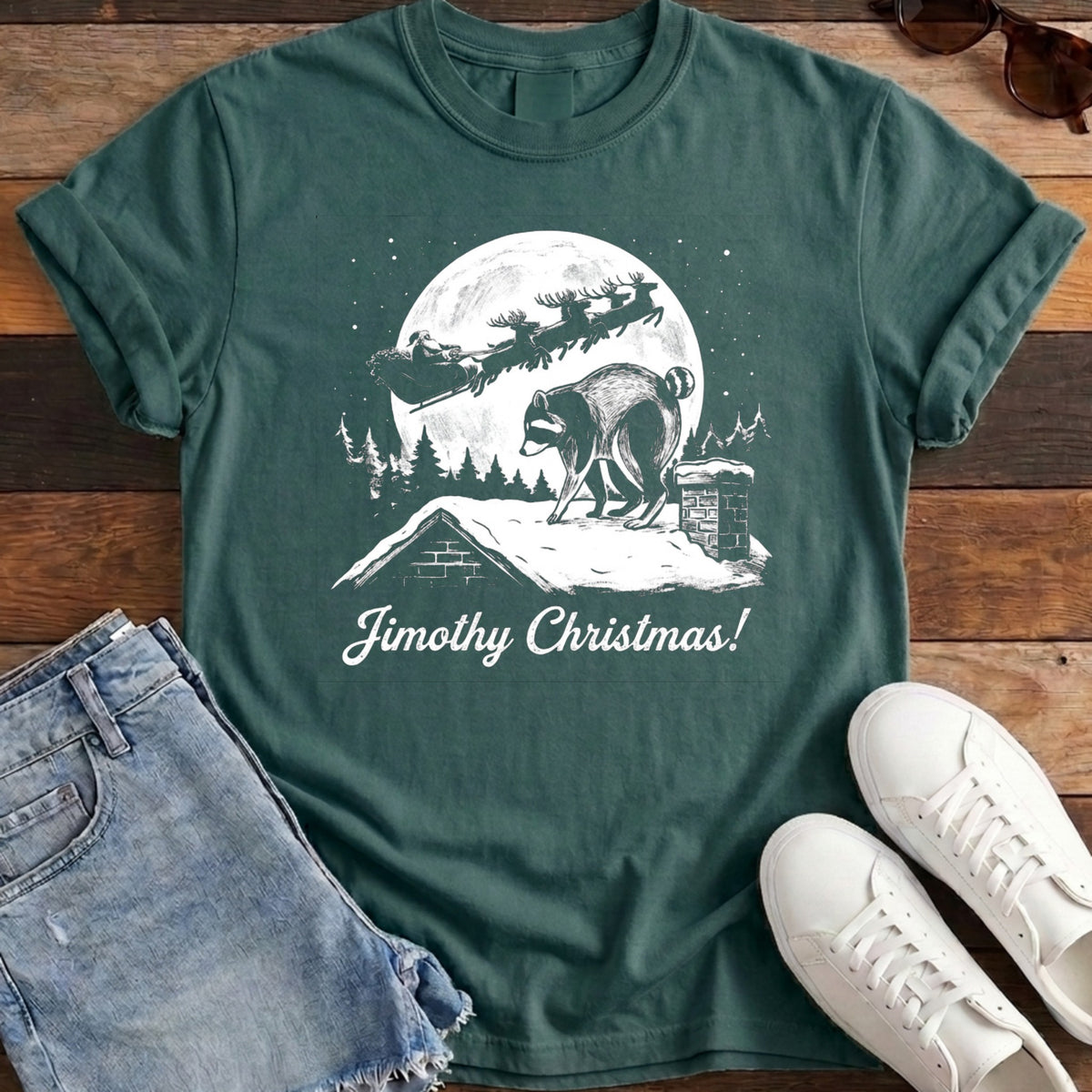 Jimothy Christmas Tee - Blue Spruce