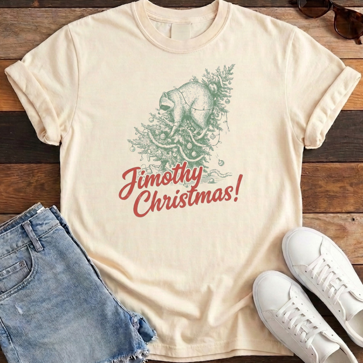 Jimothy Christmas Havoc Tee - Ivory