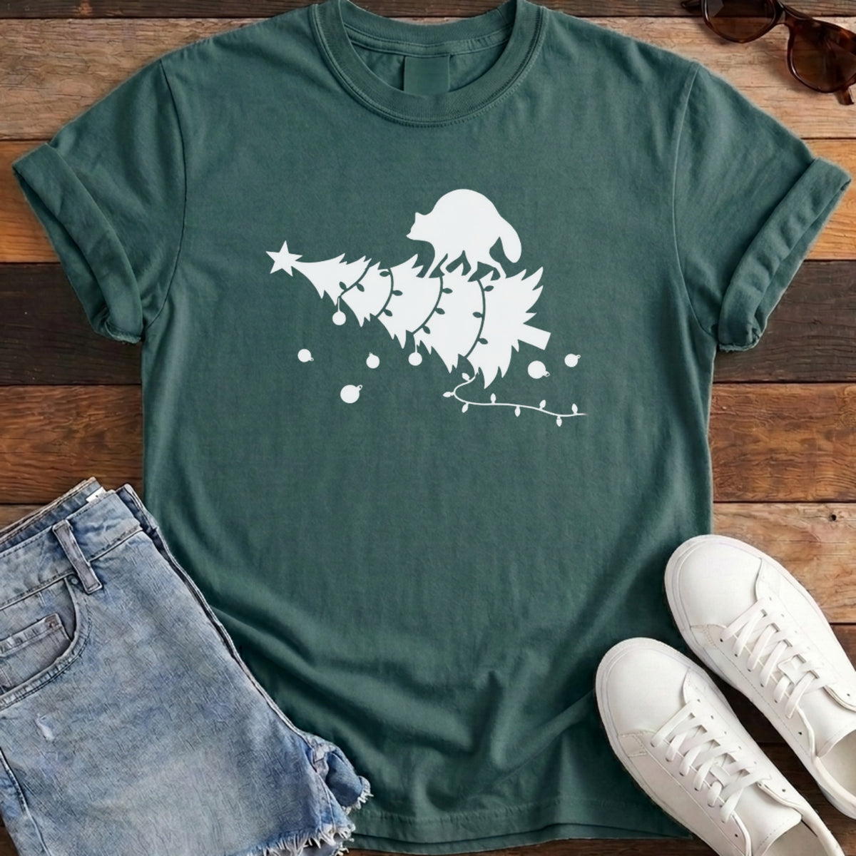 Jimothy Tree Topper Tee - Blue Spruce