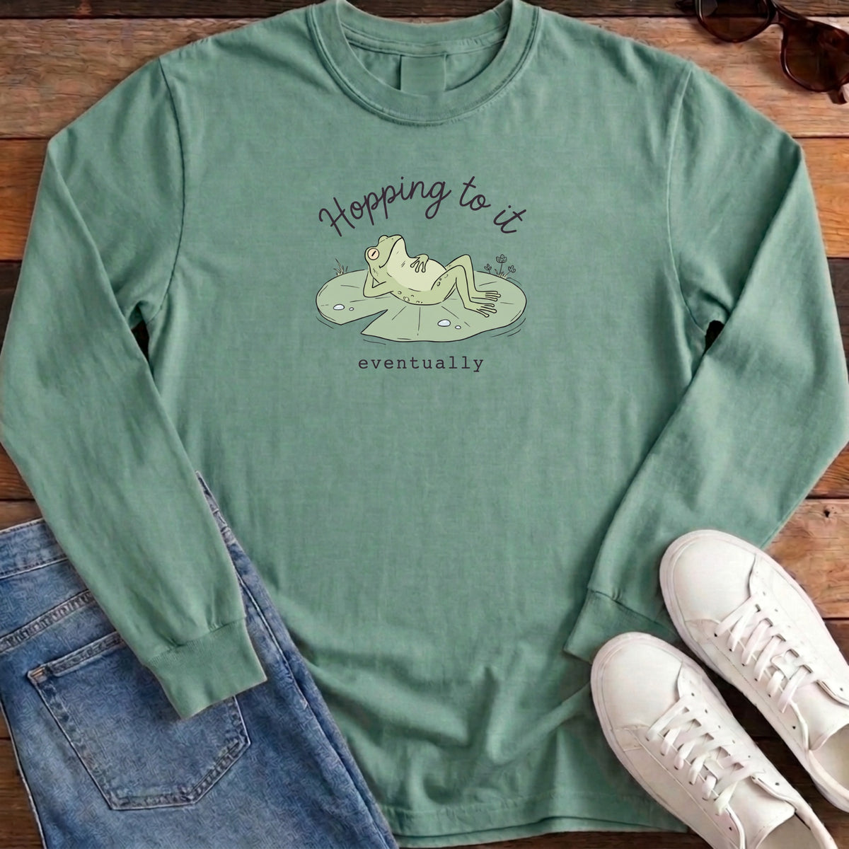 Hopping To It Long Sleeve - Light Green