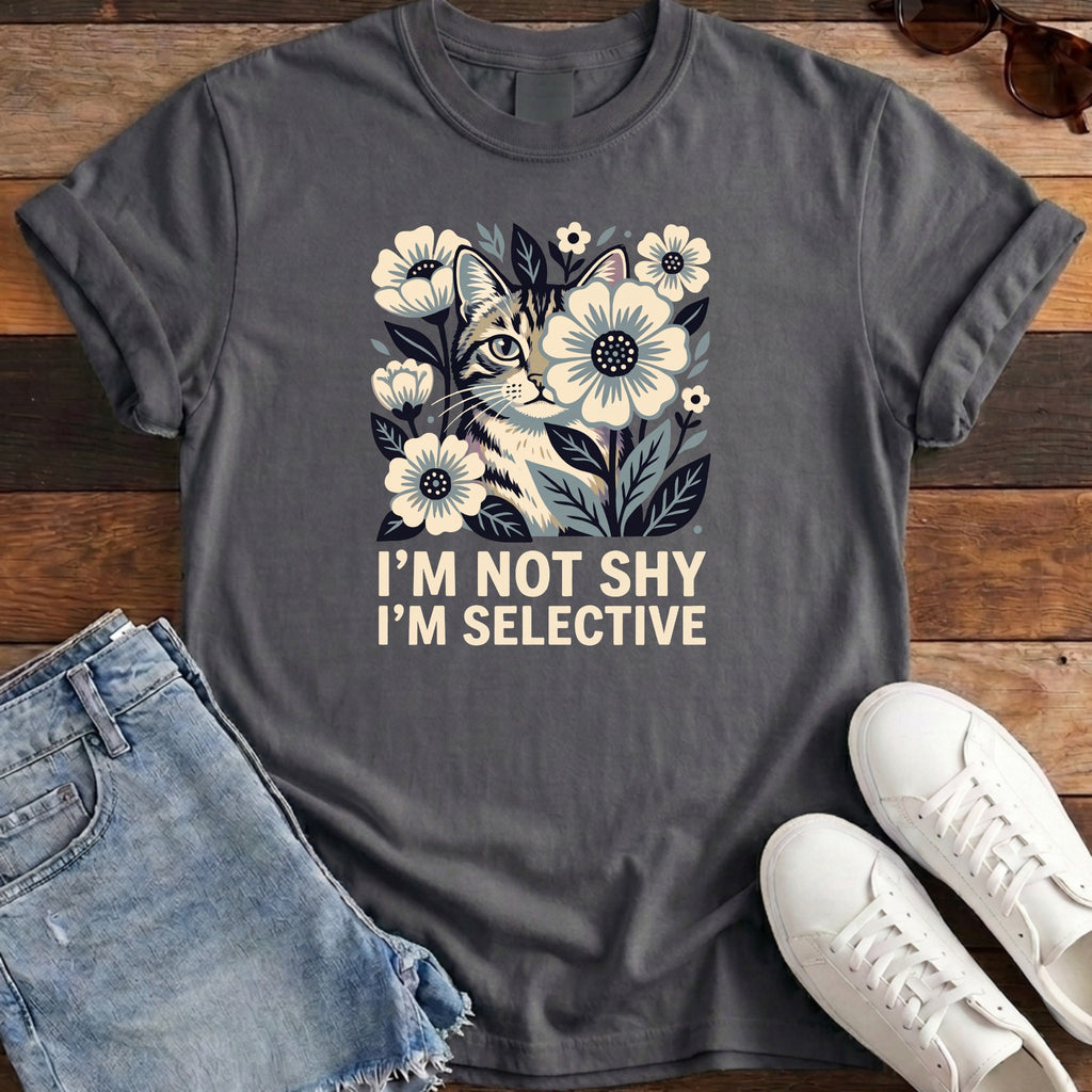 I'm Not Shy I'm Selective Tee - Pepper