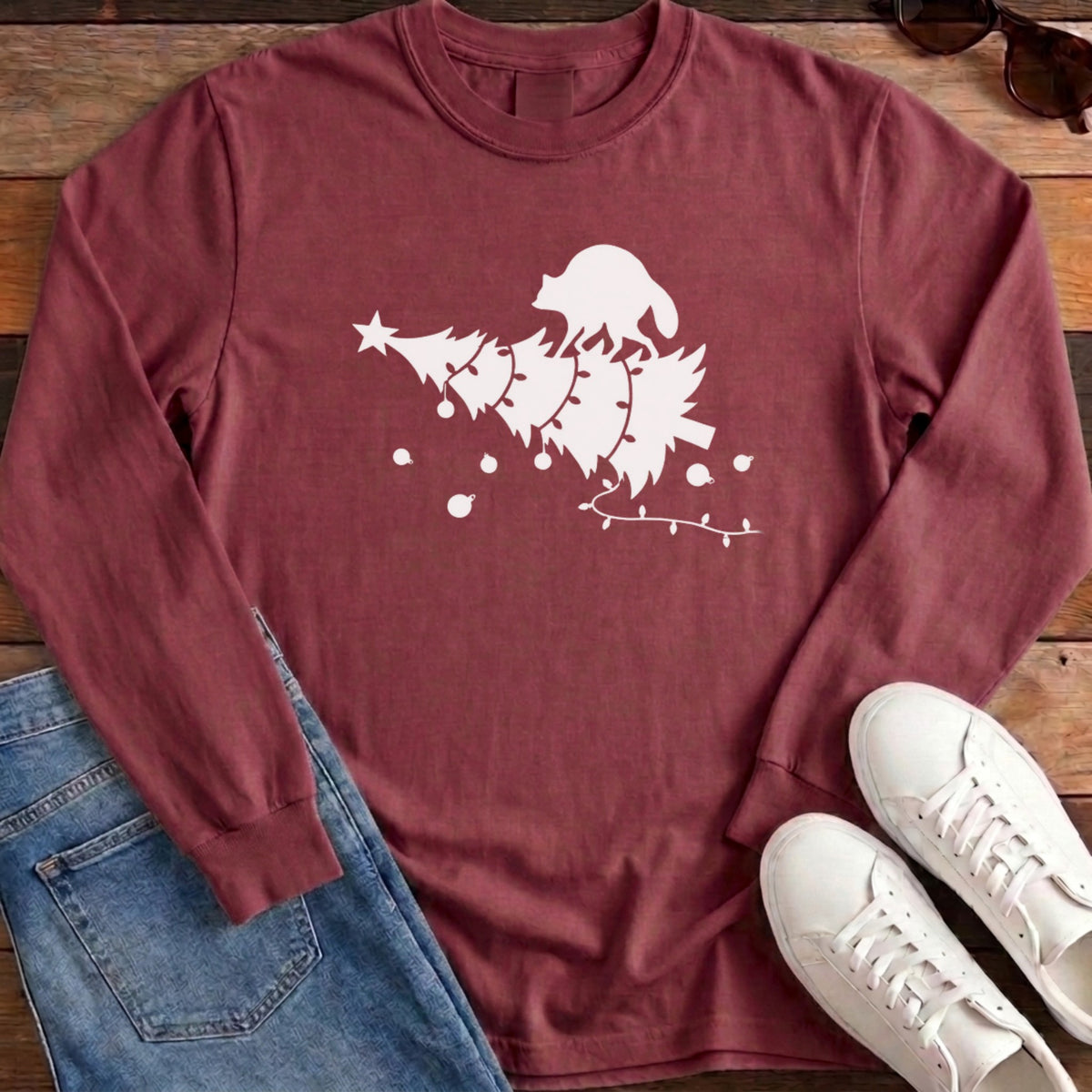 Jimothy Tree Topper Long Sleeve - Brick