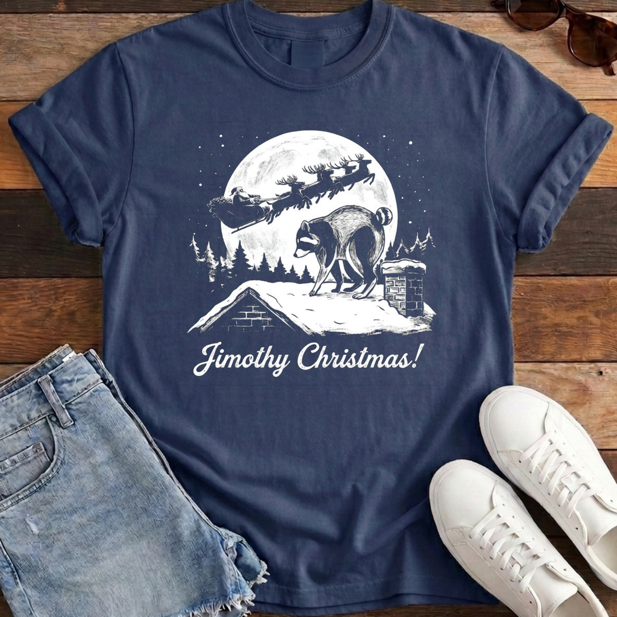 Jimothy Christmas Tee - Navy