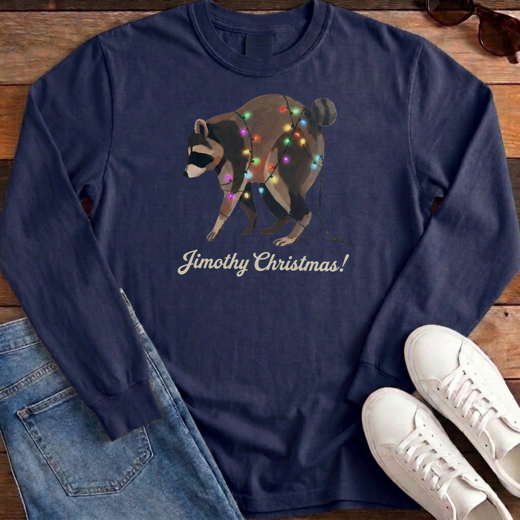 Jimothy Christmas Lights Long Sleeve - True Navy