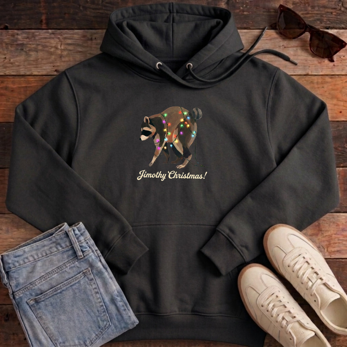 Jimothy Christmas Lights Hoodie - Black