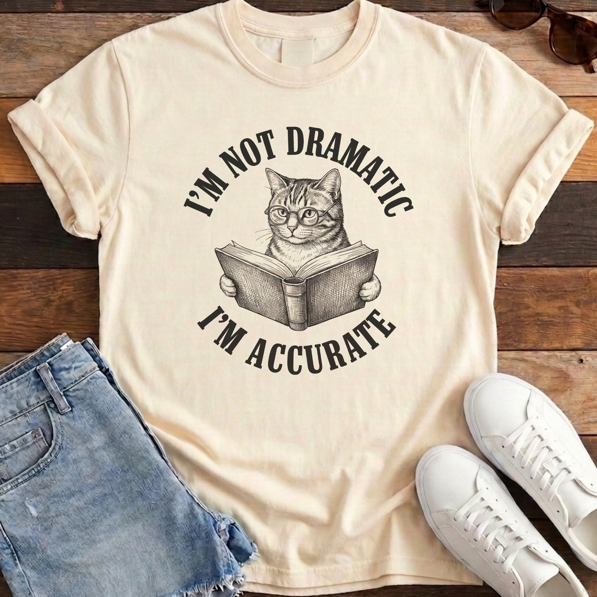 I'm Not Dramatic I'm Accurate Tee - Ivory