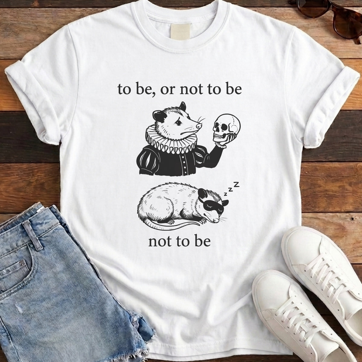 To Be Or Not To Be Tee - White