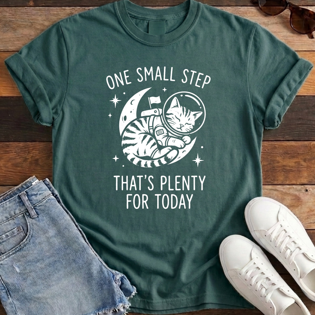 One Small Step Tee - Blue Spruce