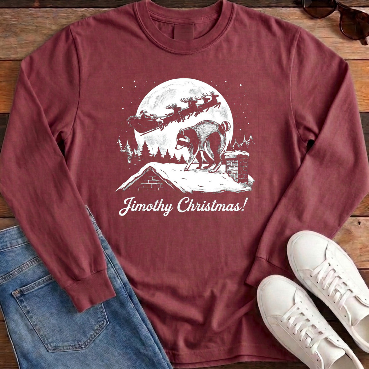 Jimothy Christmas Long Sleeve - Brick