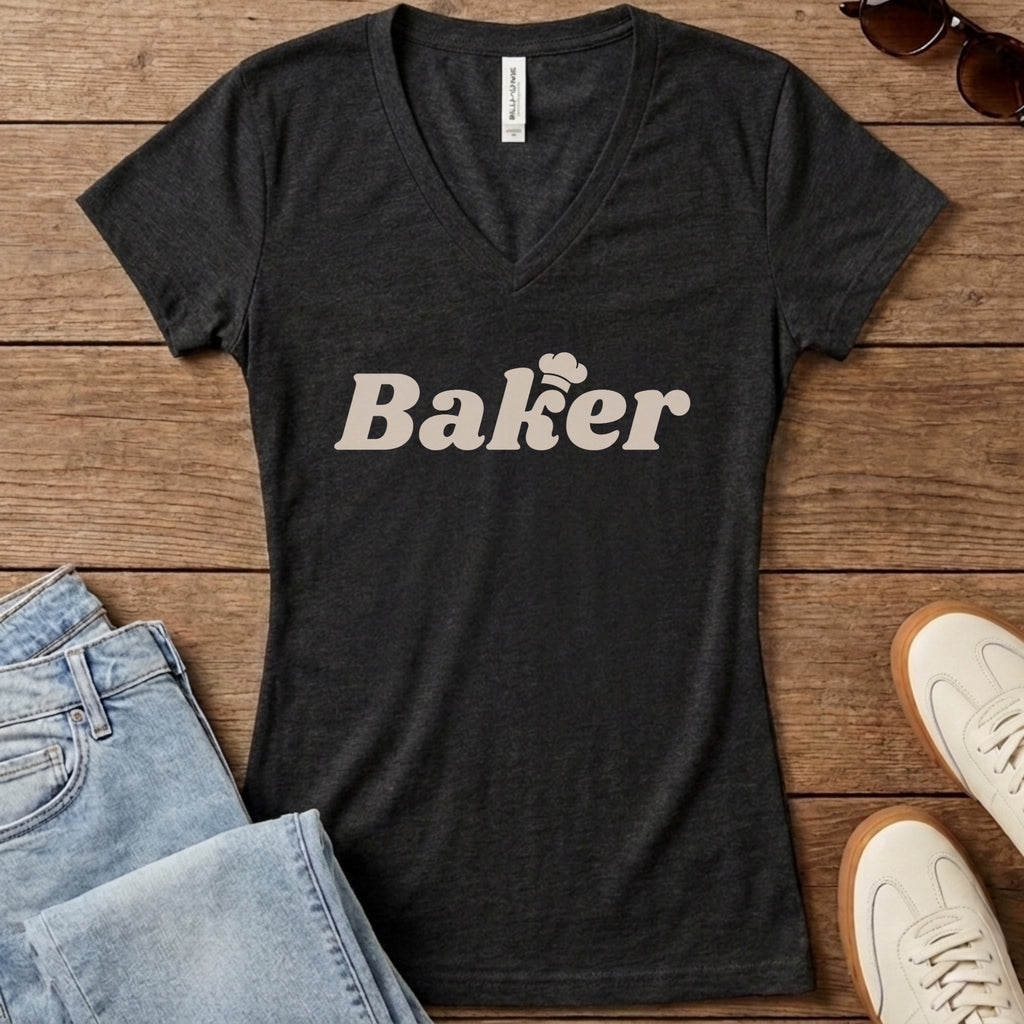 Baker Women's V-Neck - Dark Grey Heather