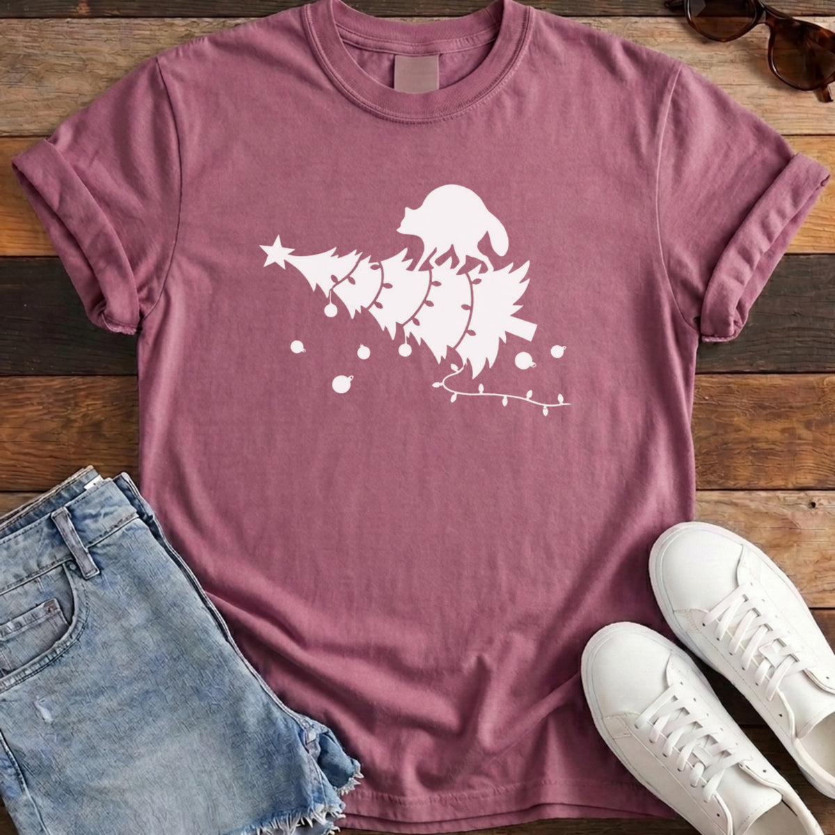Jimothy Tree Topper Tee - Berry