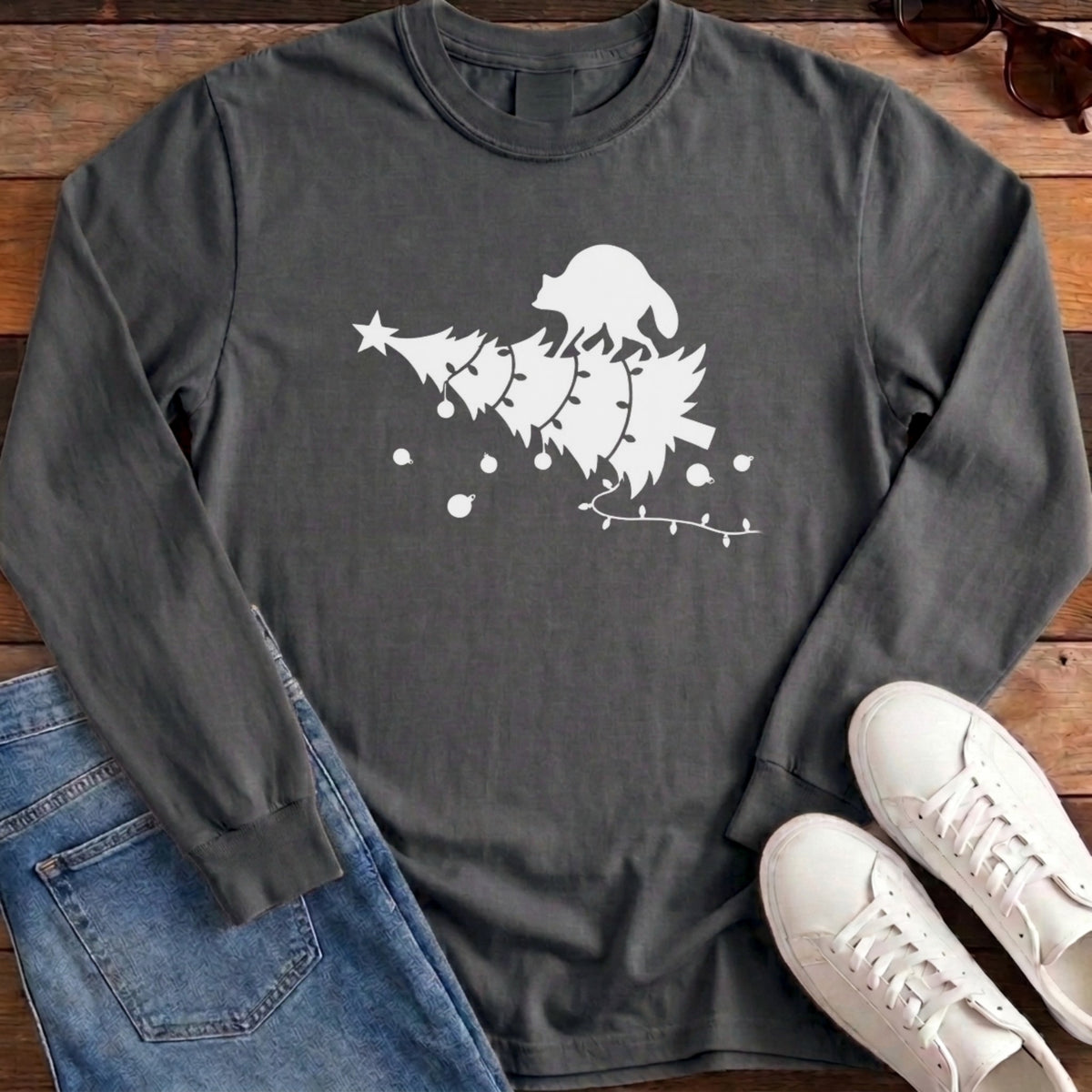 Jimothy Tree Topper Long Sleeve - Pepper